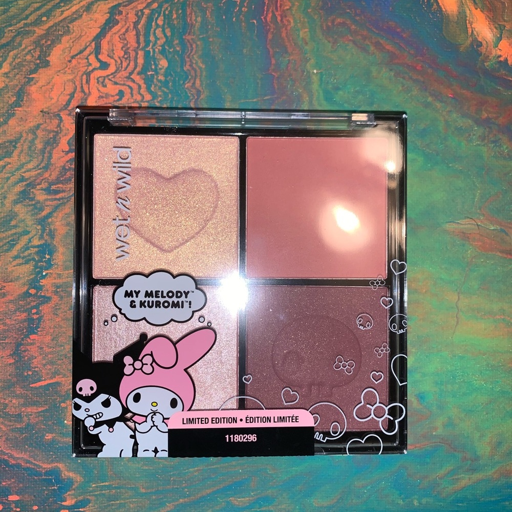 Wet n wild x my melody and kuromi highlight blush